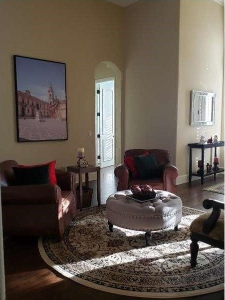 living room featuring hardwood / wood-style flooring