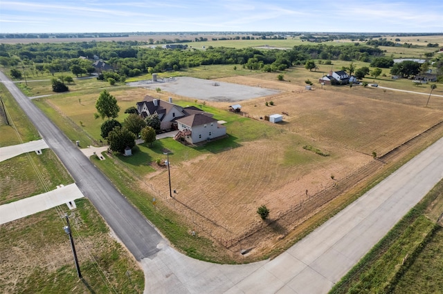 drone / aerial view featuring a rural view