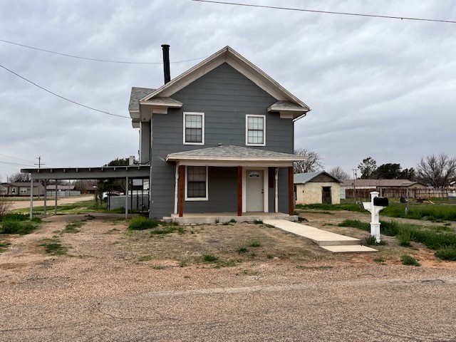 view of front facade featuring covered porch