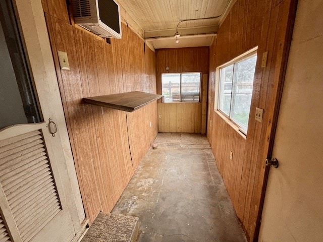 interior space featuring a wall mounted air conditioner