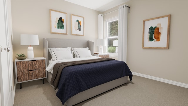 bedroom featuring carpet floors