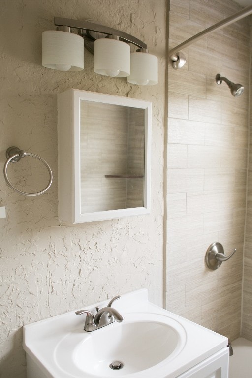 bathroom with oversized vanity