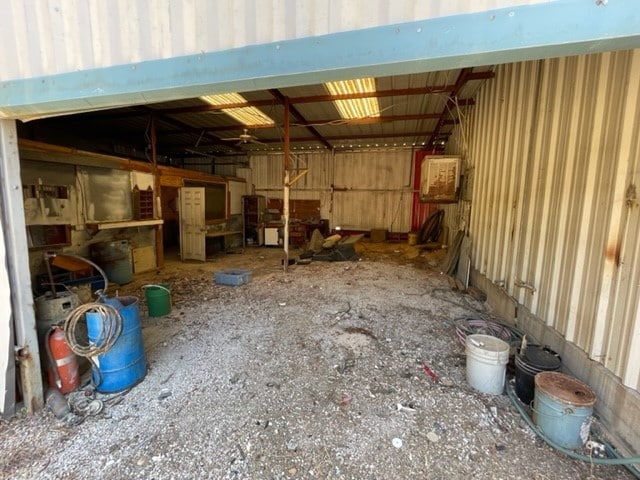 view of storage area