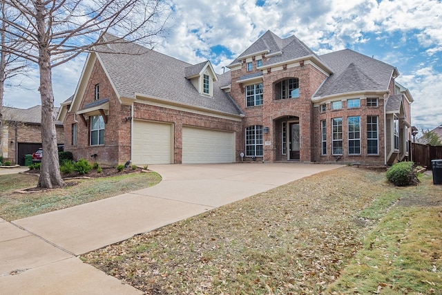 view of front facade with a garage