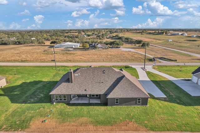 aerial view with a rural view