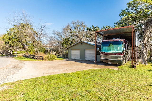 exterior space with driveway