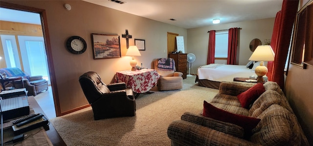 view of carpeted living room