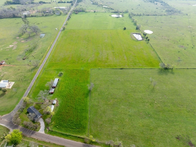 bird's eye view with a rural view