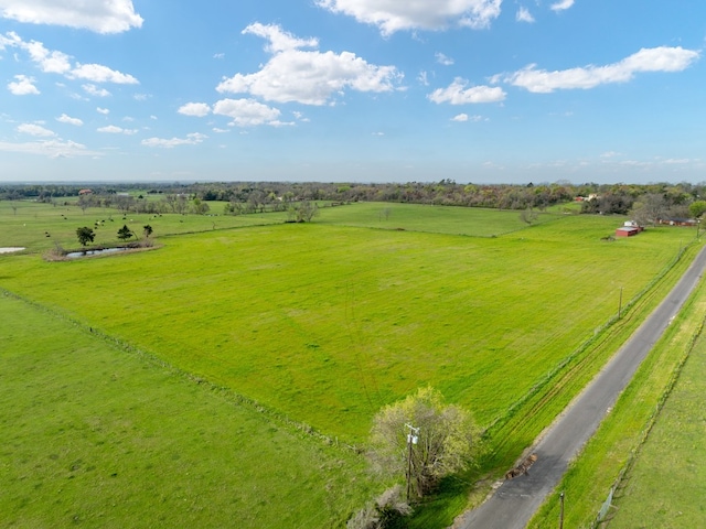 bird's eye view featuring a rural view