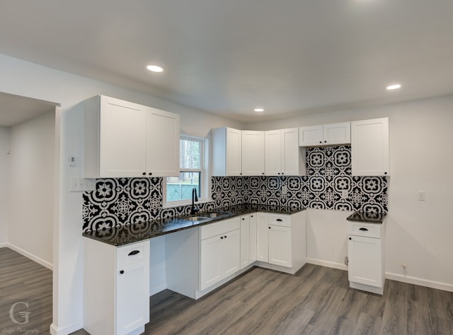 kitchen with white cabinets and sink