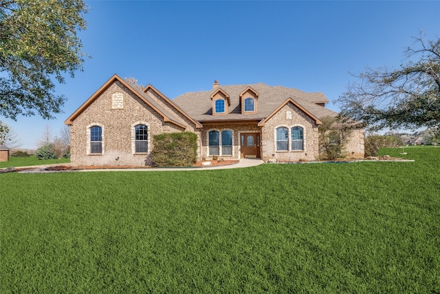 view of front facade featuring a front yard