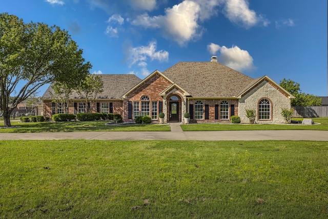 view of front of house featuring a front yard