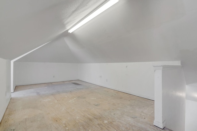 bonus room with lofted ceiling