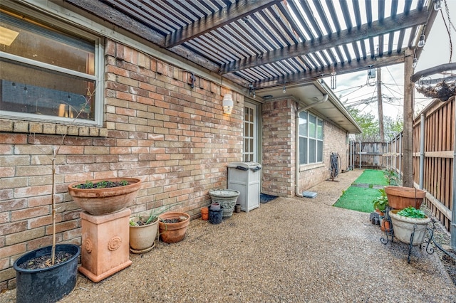 view of patio / terrace with a pergola