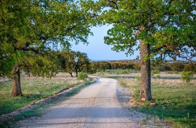 view of street featuring a rural view