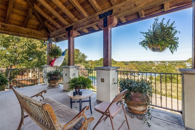 view of patio with a gazebo