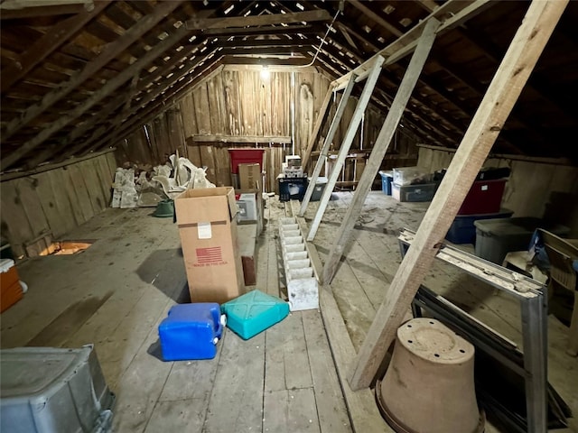 view of attic