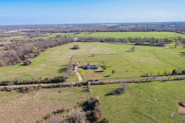 drone / aerial view featuring a rural view