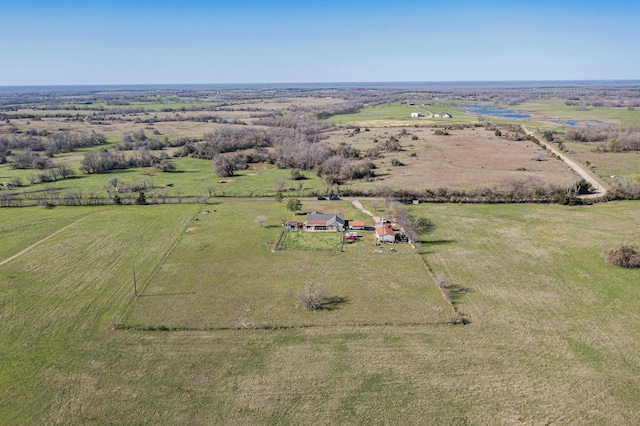 aerial view featuring a rural view