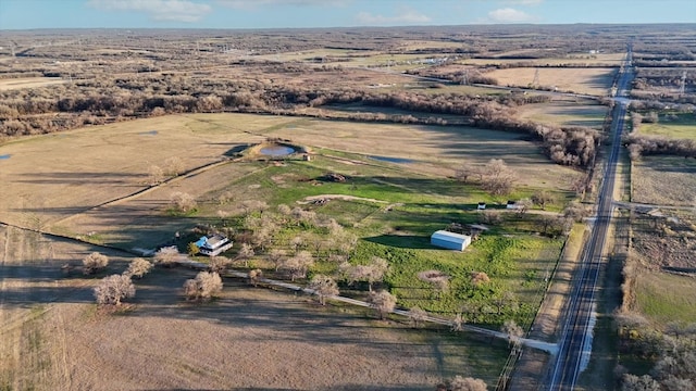 aerial view with a rural view