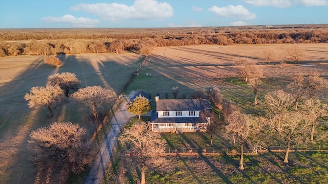 drone / aerial view featuring a rural view