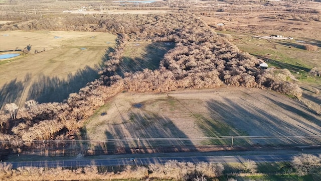 bird's eye view with a rural view