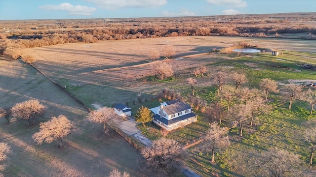 bird's eye view with a rural view