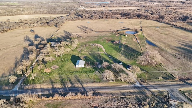 bird's eye view with a rural view