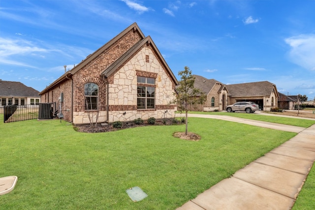 view of front of house with a front yard