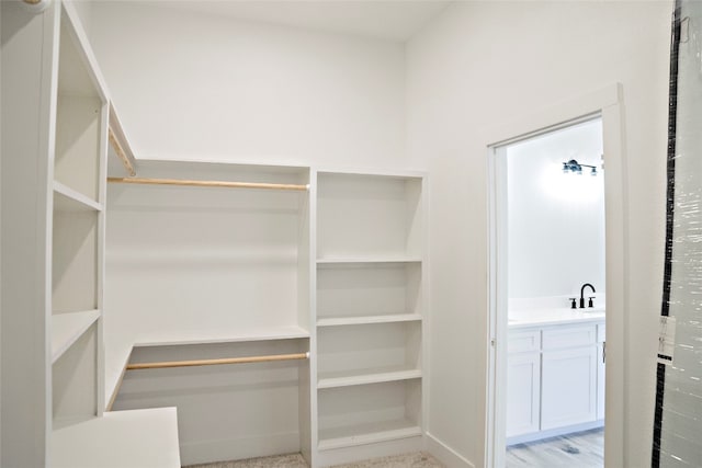 walk in closet with sink