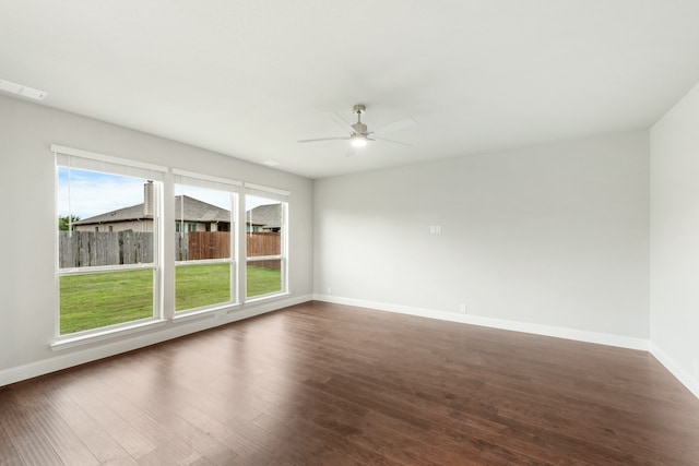 empty room with light carpet and ceiling fan