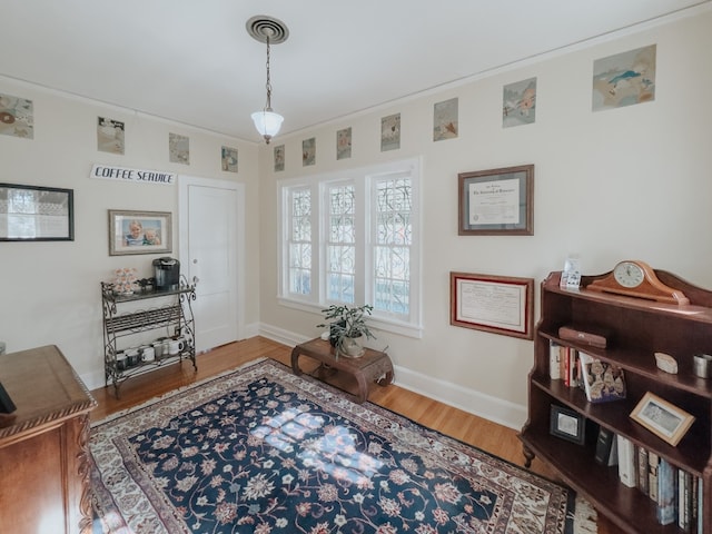 interior space with light wood-type flooring