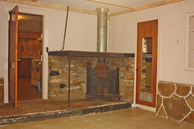 room details with a fireplace