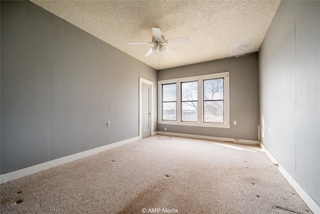 1832 Commercial Ave, Anson, TX 79501 - carpeted spare room featuring ceiling fan and a textured ceiling