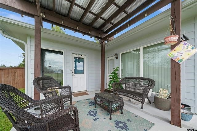 view of patio with outdoor lounge area