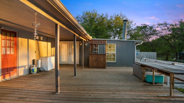 view of deck at dusk