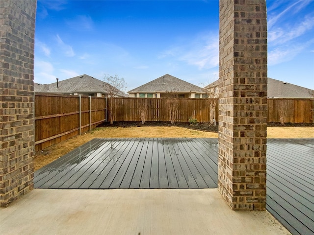 view of patio / terrace featuring a wooden deck