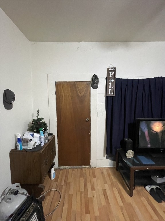 entryway with light hardwood / wood-style flooring