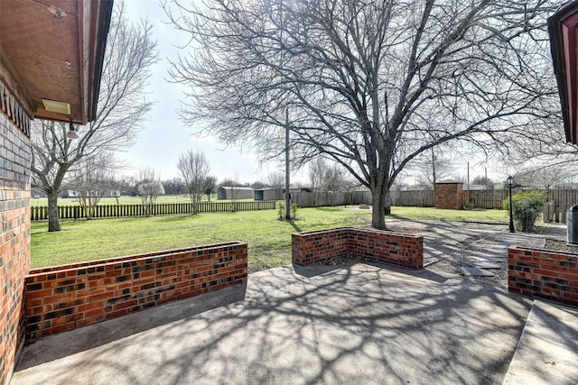 view of patio featuring a fenced backyard
