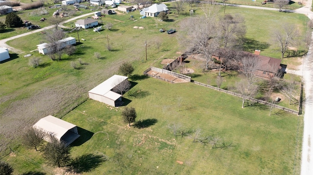 drone / aerial view featuring a rural view