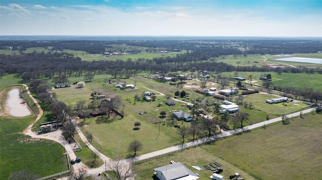 drone / aerial view with a rural view