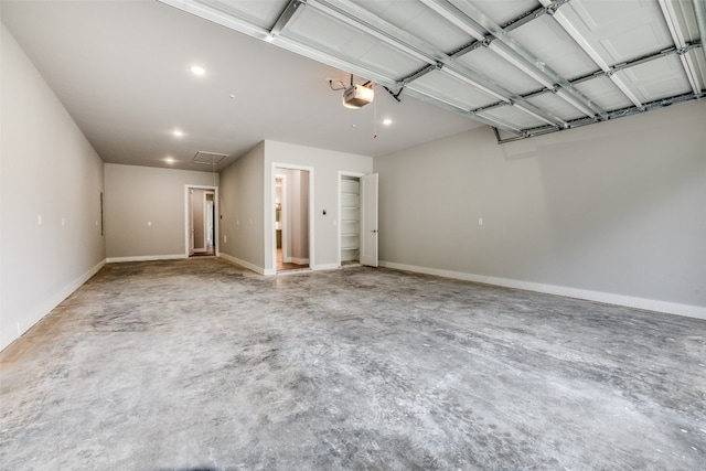 garage featuring a garage door opener