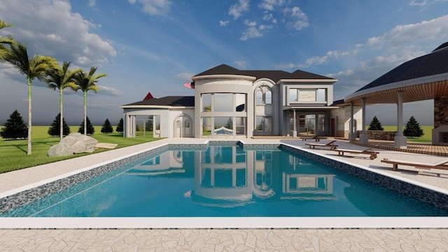 view of pool with a patio area