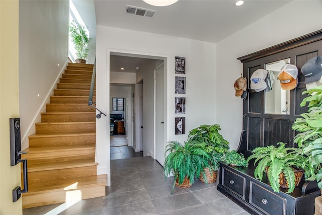 interior space featuring visible vents and recessed lighting