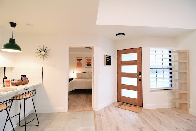 view of tiled entrance foyer