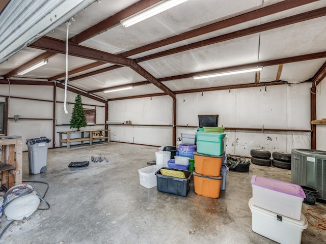 garage with central AC