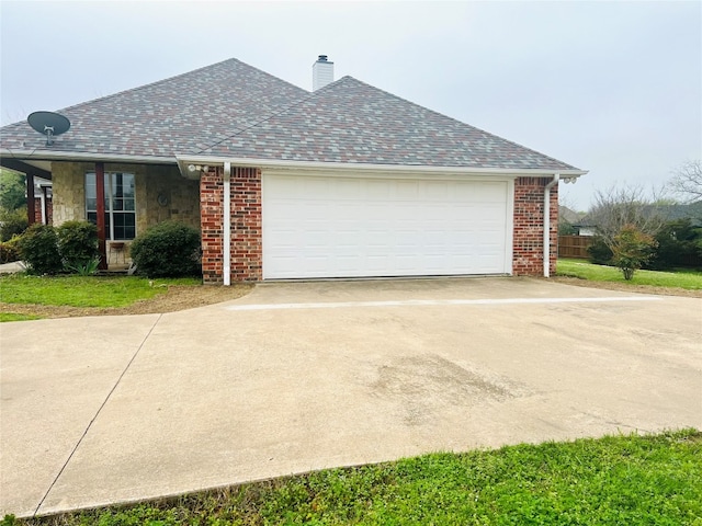 view of property exterior with a garage