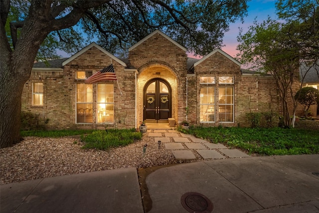 view of front of house featuring french doors