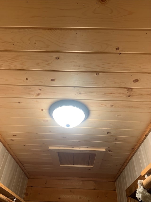 room details with wood ceiling