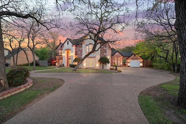 view of front of house featuring a garage